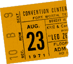 Ft Worth Ticket Stub
