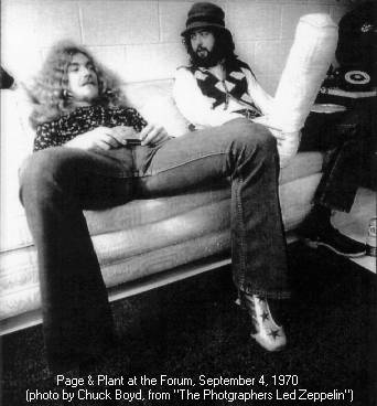Page & Plant Relaxing Backstage
9/4/70